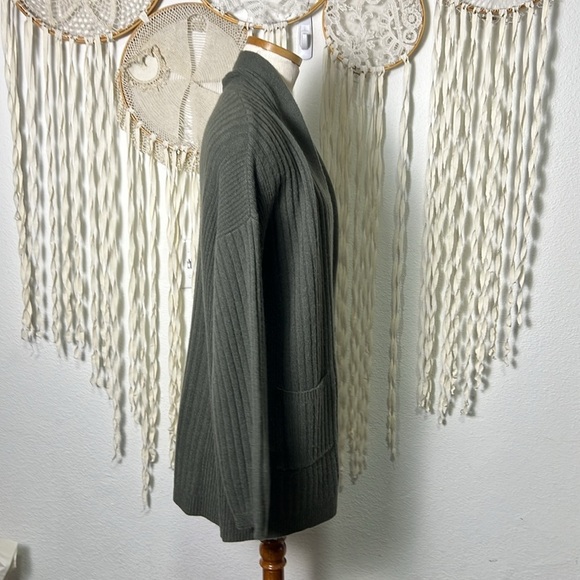 Repeat Cashmere Shawl Collar Ribbed Open Front Cardigan size XS - Picture 5 of 11